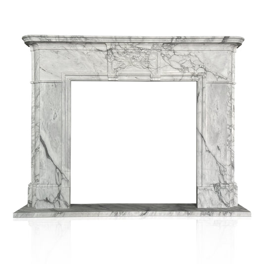 Arabescato White Marble Fireplace