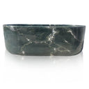 Green Freestanding Tub made from Glacier Forest Marble