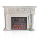 Fireplace With White Marble 47" Tall
