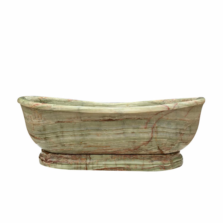 Green Onyx Bathtub – Hand-Carved luxury tub by MarbleBee