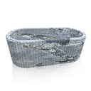 Grey Marble Bathtub | Orobico Veined Sculpted 70.87" Long