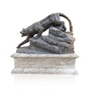 Limestone Black Panther Statue