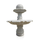 White Marble Large Sphere Water Feature 74.80" Tall