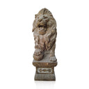 Marble Lion Statue Emperador Dark Roaring Guardian