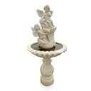 Marble Statue Fountain With Playful Cherubs Pedestal 67" Tall