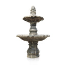2 Tier Water Fountain with Pinecone Finial 78.7" Tall