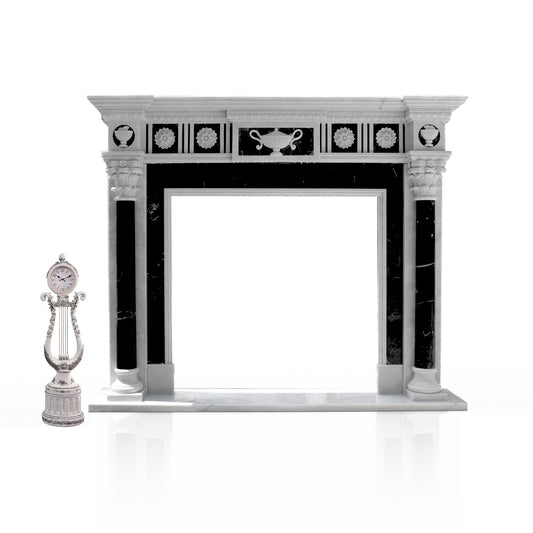 Black Marble Fireplace Victorian Style