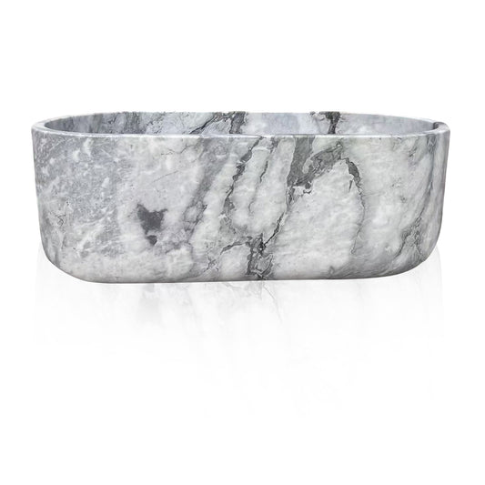 Arabescato Stone Freestanding Bath