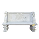 Banc de marbre de jardin de surface antique