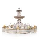 Large Outdoor Fountains White/Beige Marble Mythological Statuary Pool