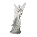 Marble sculpture of Embracing Angel Lovers in White Marble