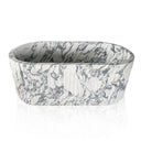 Marble Bath Tubs | Calacatta White Fluted Oval Soaking 70.87" Long