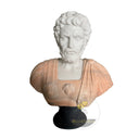 Marble bust in white marble + sunsent red - Image 3