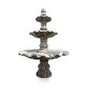 Tiered Bird Bath With Variegated Marble 110" Tall