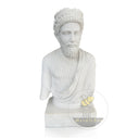 Marble statue of classical philosopher bust
