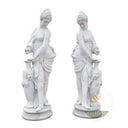 Garden Lady Statue in White marble - Image 3