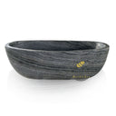 Solid Marble Bathtub | Ancient Wood Grain Marble Oval 70.87" Long