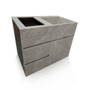 Marble vanity double sink countertop - Floating Grey Marble Vanity with Drawer