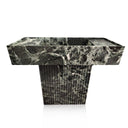 Marble Vanity with Single Sink - Green Verde Alpi Marble Pedestal Sink