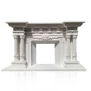Marble Mantel Classical White Fireplace 59" Tall