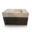 Marble top bathroom vanity with custom drawers