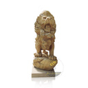 Large Lion Statue Classic Beige Limestone Majestic Roaring