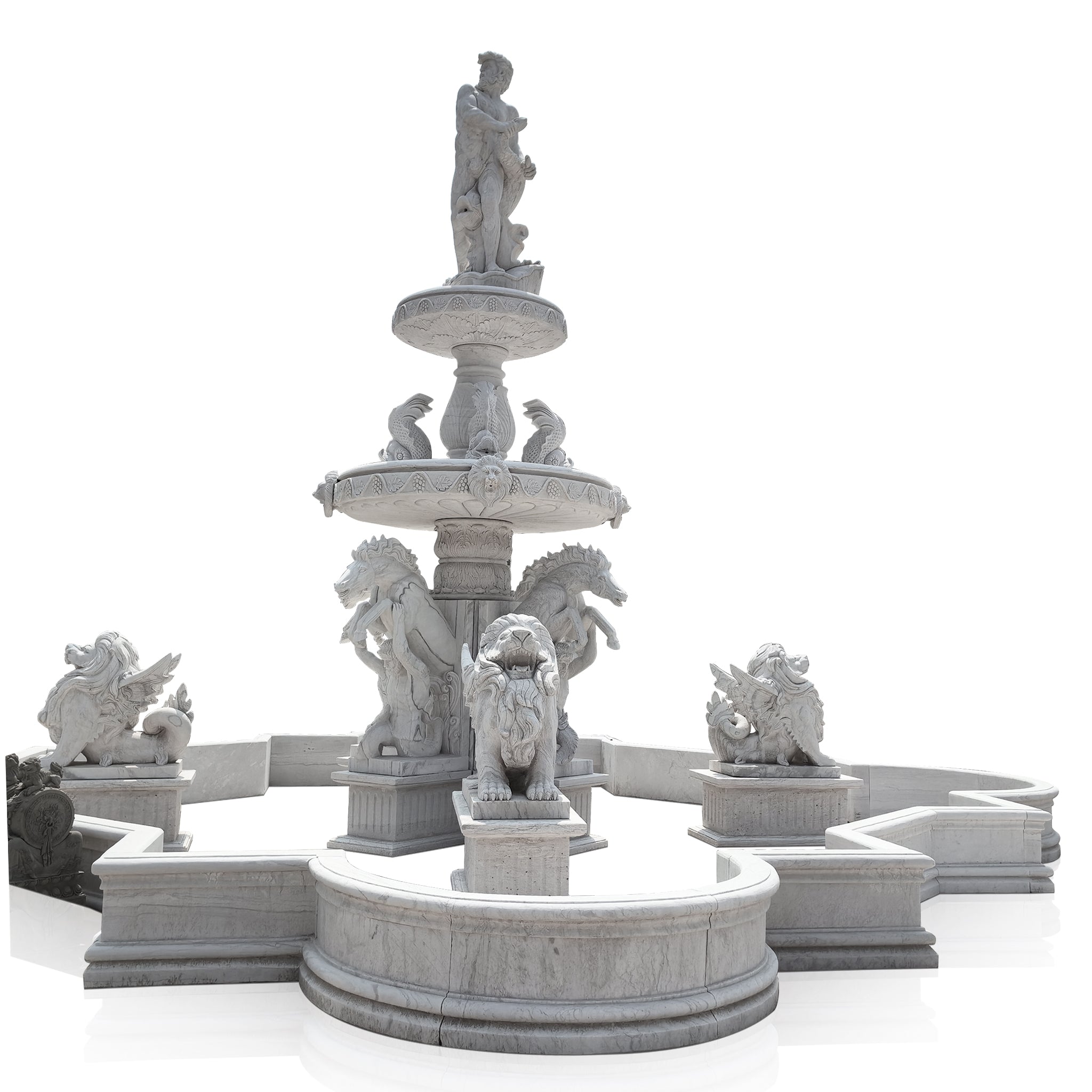 Extra Large Outdoor Water Fountains with Mythical Creatures 236
