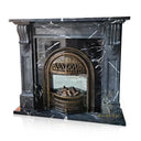 Marble Mantel Contemporary White Fireplace Surround 53" Tall