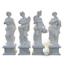 Four Season Goddess Quartet White Marble