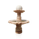 Large Sphere Water Fountain With Cascading Basin And Sphere 70.87" Tall