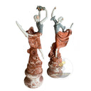 Large Marble Sculpture in white marble + bright red marble - Image 4