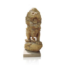Large Lion Statue Classic Beige Limestone Majestic Roaring