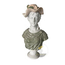 Marble bust in White marble + green marble - Image 3