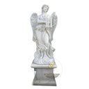 Marble Sculpture for Sale of White Marble Angel with Harvest Sheaf