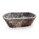 Natural Stone Bathtub carved from Dark Emperador Marble