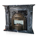 Marble Mantel Contemporary White Fireplace Surround 53" Tall