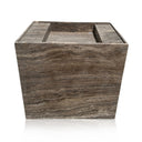 Pedestal Travertine vanity with Sink and Drawers for Sale