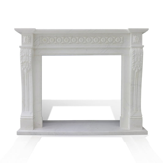 White Marble Fire Surround and Hearth