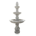 3 Tier Outdoor Fountain White Marble 102" Tall