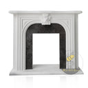 White And Marble Fireplace 45" Tall