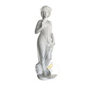 Marble sculpture of Flower Maiden in White Marble