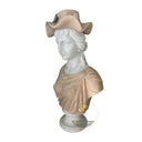 Marble bust in white marble + sunsent red - Image 4