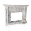 Italian Marble Fireplace Surround Volakas 56" Tall