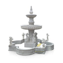 Large Outdoor Water Fountains with Dolphin & Angel Details 165" Tall
