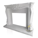 White Marble Fireplace Mantel 51" Height