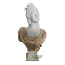 Marble bust in white marble + sunsent red - Image 4