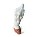 Marble bust white marble and bright red marble woman