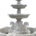 Tiered Water Fountain 138" Diameter 102" Tall- White Marble