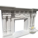 Marble Mantel Classical White Fireplace 59" Tall