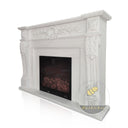 White Marble Fire Surround And Hearth 45" Height